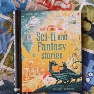 Usborne Write Your Own Sci-fi and Fantasy Stories - Yellow & Teal Cover